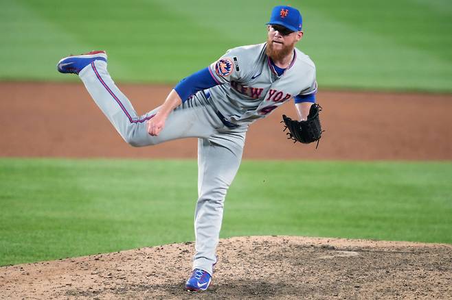<yonhap photo-3757=""> WASHINGTON, DC - MAY 18: Craig Kimbrel #46 of the New York Mets pitches in the the twelfth inning during a baseball game against the Washington Nationals at Nationals Park on May 18, 2026 in Washington, DC. Mitchell Layton/Getty Images/AFP (Photo by Mitchell Layton / GETTY IMAGES NORTH AMERICA / Getty Images via AFP)/2026-05-19 12:13:03/ <저작권자 ⓒ 1980~2026 ㈜연합뉴스. 무단 전재 재배포 금지, AI 학습 및 활용 금지></yonhap>