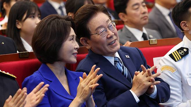 바다의 날 기념식 참석한 이재명 대통령 부부