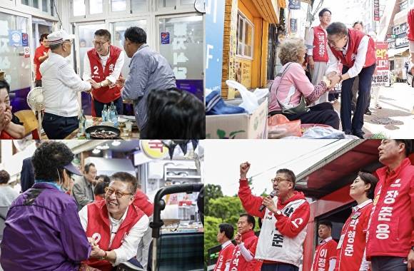 박형준 부산광역시장 후보가 선거운동을 하고 있는 모습. [사진=박형준 부산시장 후보 캠프]