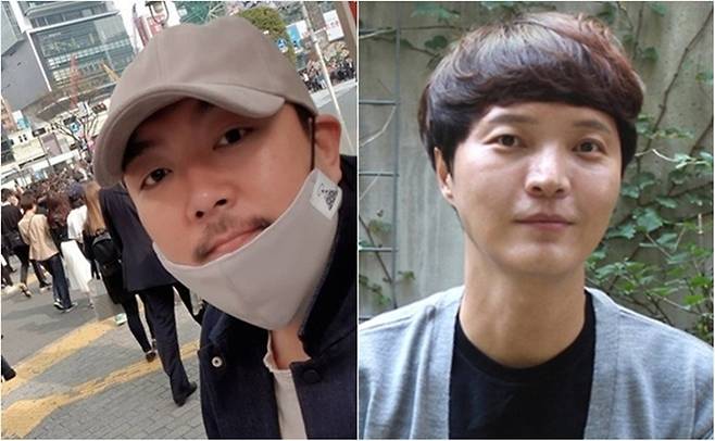 엘제이, 신정환. 사진ㅣ엘제이SNS, 코엔스타즈