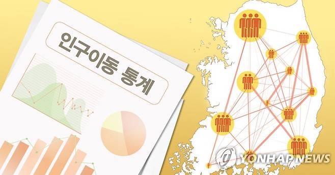 국내 인구이동 통계 (PG) [백수진 제작] 일러스트