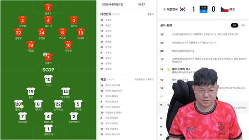 문자·그래픽 중계 기능 보여주는 감스트 [SOOP 제공. 재판매 및 DB 금지]