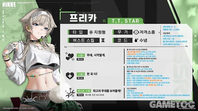 프리카 스킬 구성 [사진=레벨 인피니트]&nbsp;