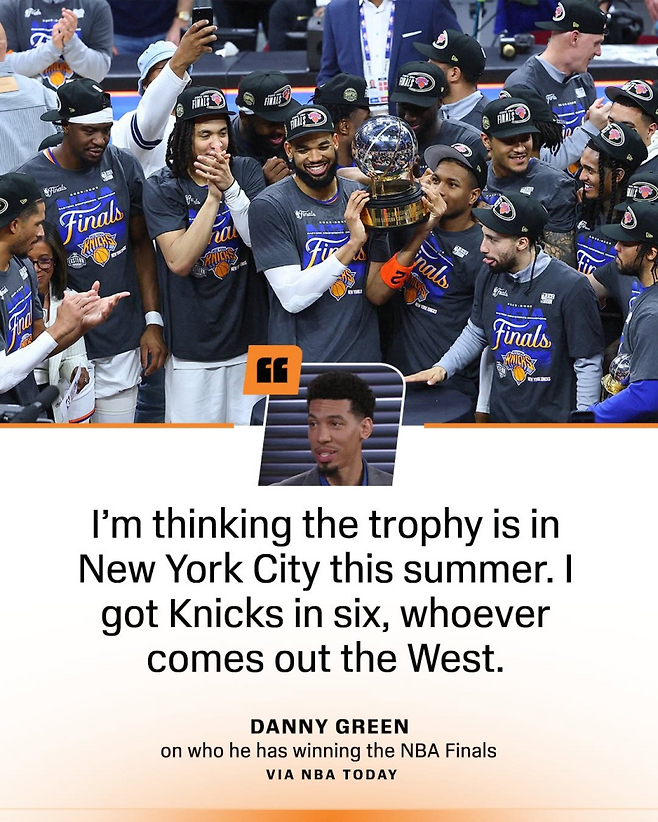 최근 NBA TODAY에 출연해 뉴욕의 NBA 파이널 우승을 점친 그린. 사진=ESPN SNS