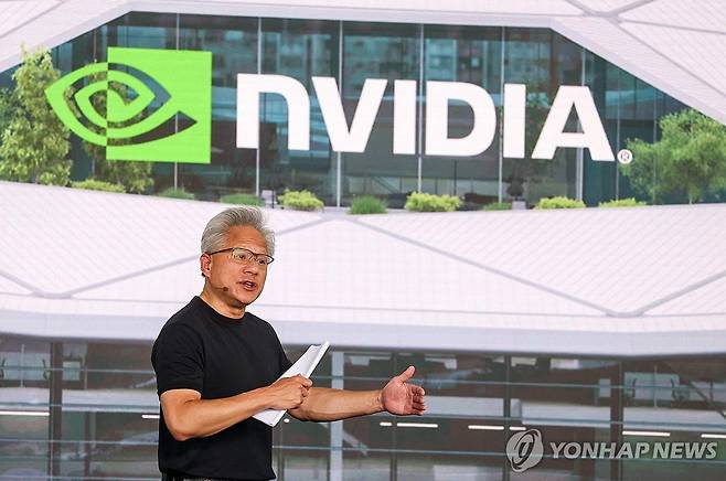 대만 본부 기공식에 참석한 젠슨 황 엔비디아 CEO [AFP=연합뉴스. 재판매 및 DB 금지]
