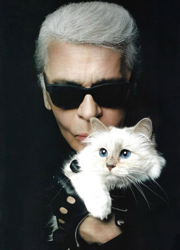 칼 라거펠트와 반려묘 슈페트.(출처=슈페트 인스타그램 @choupetteofficiel)