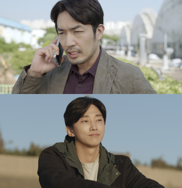 오타니 료헤이(위쪽)는 한국으로 마지막 출장을 떠나는 쇼타 역을, 진영은 여행을 통해 이별을 지나 삶을 배워가는 청년 대성 역을 맡아 연기 호흡을 맞춘다. /㈜트리플픽쳐스