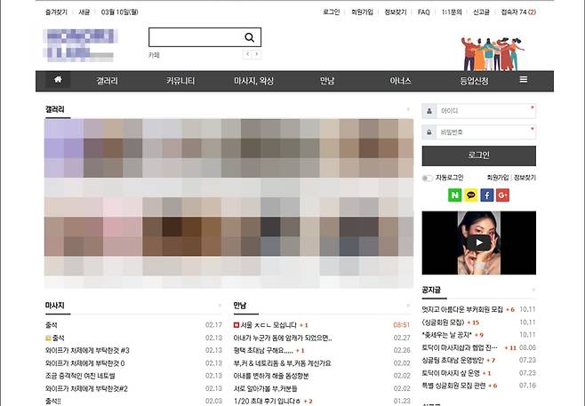 집단 성관계 및 음란행위 영상이 공유되던 사이트./서울경찰청