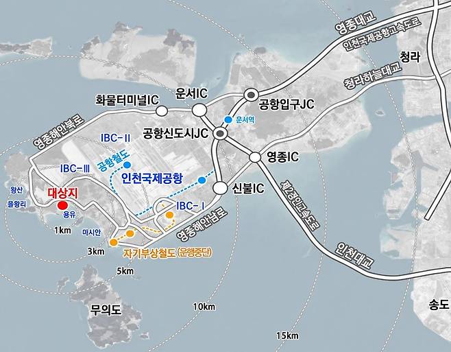 인천 용유 도시개발구역 위치도. 인천도시공사 제공