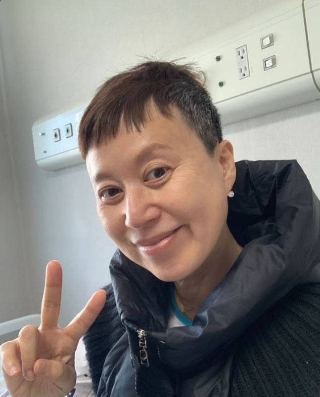 박미선이 병원에 있을 당시 촬영한 사진. [뉴시스]