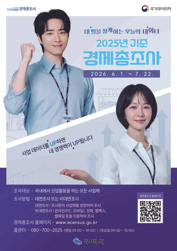 2025년 기준 경제총조사 실시 포스터(A4). 구미시 제공