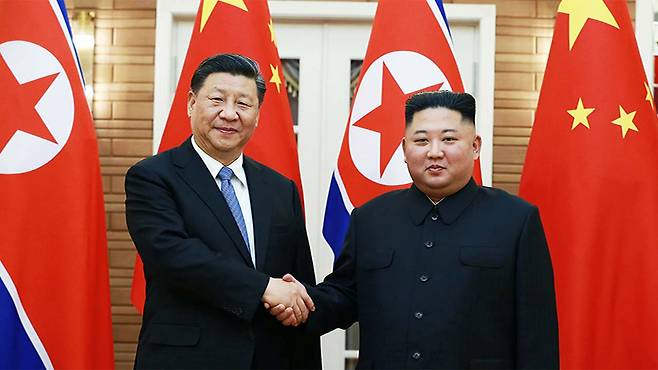 시진핑 중국 국가주석, 김정은 북한 국무위원장 [자료사진]