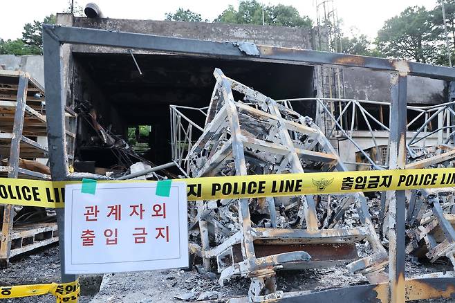 1일 폭발 사고가 발생한 대전 유성구 한화에어로스페이스 대전사업장. 이날 사고로 현재까지 5명이 숨지고 2명이 중경상을 입은 것으로 파악됐다. 2026.6.1 [공동취재]