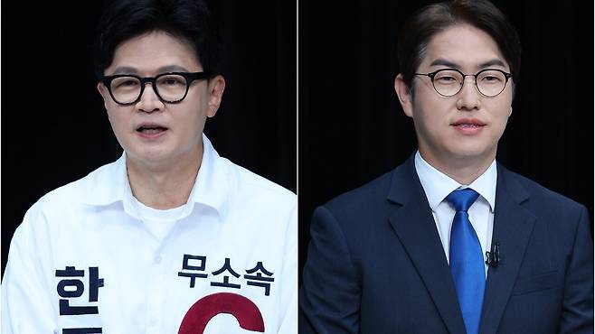 한동훈·하정우 부산 북갑 후보. 연합뉴스