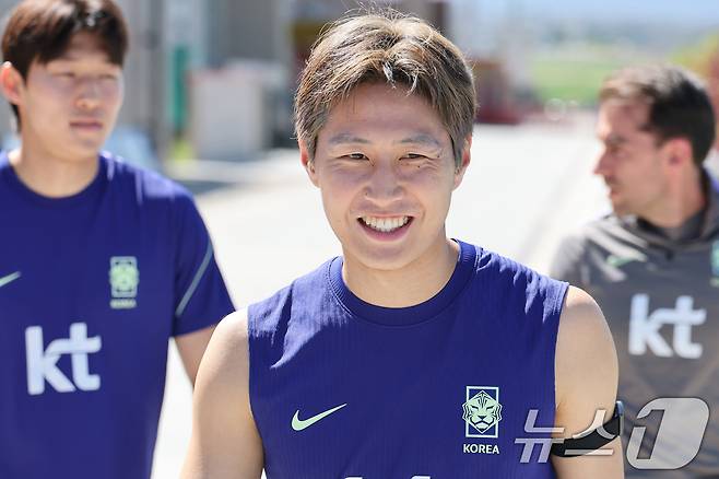 대한민국 축구대표팀 이강인이 1일(현지시간) 미국 유타주 헤리먼에 위치한 자이언스뱅크 트레이닝센터에서 훈련을 나서고 있다. 2026.6.2 ⓒ 뉴스1 임세영 기자