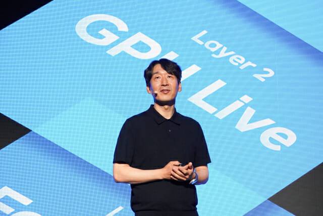 김동훈 NHN클라우드 대표가 지난달 26일 새로운 AI 풀스택 브랜드 '팩토리X'와 에이전트 구축 플랫폼 '프로젝트X'를 발표했다. (사진=NHN클라우드)