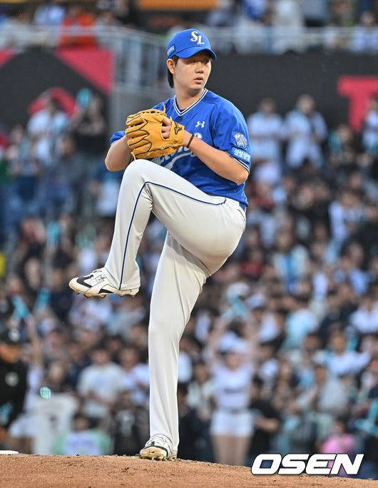 [OSEN=창원, 이석우 기자] 삼성 라이온즈 장찬희 063 2026.05.08 / foto0307@osen.co.kr