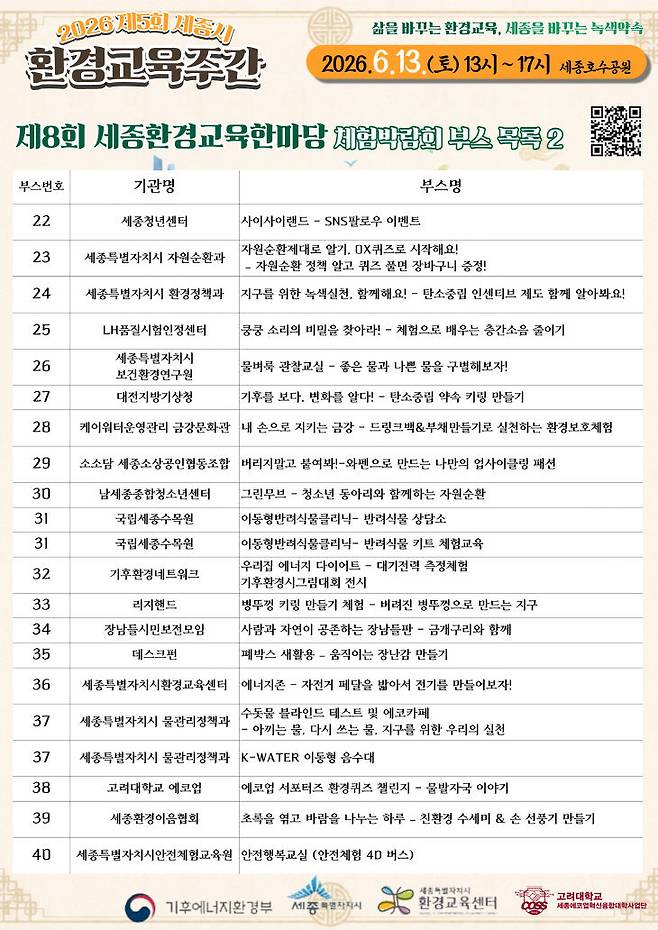 또 다른 부스를 포함해 모두 40개 체험이 이뤄진다.