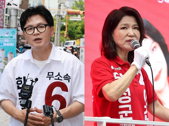 무소속 한동훈 당선인(왼쪽)과 국민의힘 이진숙 당선인 / 사진=연합뉴스