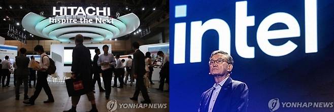 히타치제작소(왼쪽)와 립부 탄 인텔 CEO(오른쪽) [EPA AFP=연합뉴스 자료사진. 재판매 및 DB 금지]