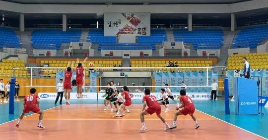 7일 예일메디텍고-송림고 예선경기 [한국중고배구연맹 제공]