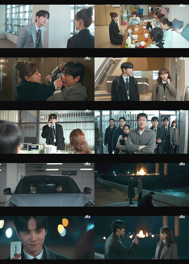 [Dong-A.com] Lee Jun-young laid the groundwork for a thrilling counterattack by securing both allies and ammunition with a move that reflected his years of experience as chairman.That day, Hwang Jun-hyun questioned the fact that Kang Bang-geul had become a full-time employee of Choi Sung Group with the permission of Kang Jae-kyung (played by Jeon Hye-jin) and Kang Jae-sung. Judging that, given their personalities, they would not have easily accepted Kang Bang-geul—their half-sister—he began to keep a close eye on her, suspecting she had likely relinquished a portion of her inheritance. Later, he discovered that Kang Bang-geul was moving meticulously to understand the internal dynamics of the group, and conversely, he found himself face-to-face with Kang Bang-geul, who was suspicious of his true identity.Cornered, Hwang Jun-hyun emphasized that he was on Chairman Kang Yong-hos side and accurately pinpointed Kang Bang-geuls desire for recognition. He then succeeded in gaining Kang Bang-geuls trust by proposing that they stand together against the siblings Kang Jae-kyung and Kang Jae-sung.While tracking down subcontractors suspected of serving as slush fund channels for Kang Jae-sung, Hwang Jun-hyun and Kang Bang-geul skillfully stoked the competitive spirit between the sales and procurement teams. Consequently, the materials team set out to visit the companies directly, devoting all their efforts to securing relevant documents and began to uncover Kang Jae-sungs alleged corruption.Later, Hwang Jun-hyun approached the executive vice president, warning him that Taeha Group might abandon him, and advised him to steal the key access code during the slush fund transfer. Indeed, after witnessing a car explosion immediately following the slush fund transfer, the Executive Vice President came to believe Hwang Jun-hyuns words and ultimately handed over 300 billion won in slush funds. Watching the situation unfold exactly as planned, Hwang Jun-hyuns meaningful smile heightened anticipation for what was to come.