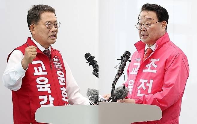 윤호상(왼쪽)·조전혁 서울시 교육감 후보 [연합뉴스 자료사진]