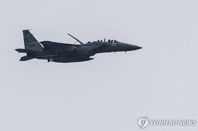 이스라엘 공군 F-15 [로이터=연합뉴스 자료사진. 재판매 및 DB 금지]