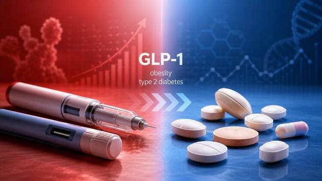 비만과 제2형 당뇨병에서 GLP-1 계열 치료제 경쟁이 주사제에서 경구용 치료제로 확대되고 있다. 사진은 기사 이해를 돕기 위한 AI 생성 이미지. 사진=챗GPT