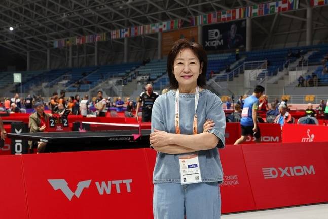 정현숙 한국여성탁구연맹 회장. /사진=XIOM 2026 강릉세계마스터즈탁구선수권대회 조직위 제공