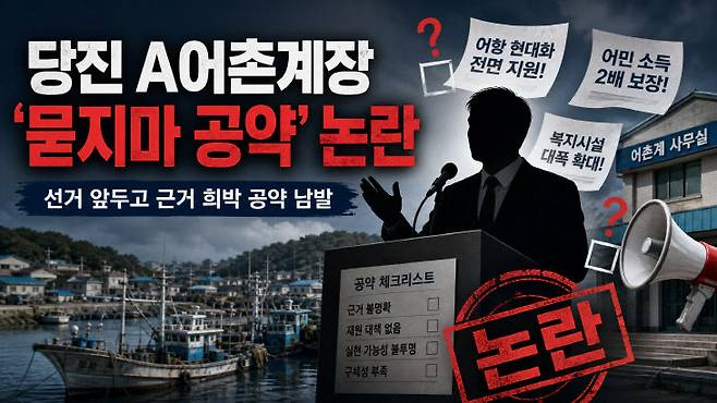 어촌계장 선거 공약 남발 이미지(사진=젠스파크 제작)
