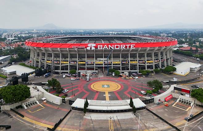 A view of Estadio Azteca, also known as Mexico City Stadium, ahead of the FIFA World Cup 2026, in Mexico City, Mexico, as seen on May 11 REUTERS/YONHAP