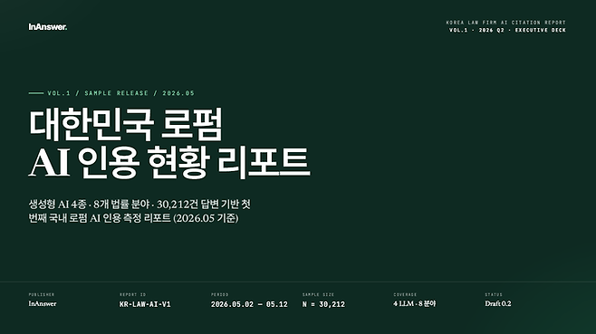 리컬테크 컨설팅 업체 인앤서의 보고서. [인앤서]