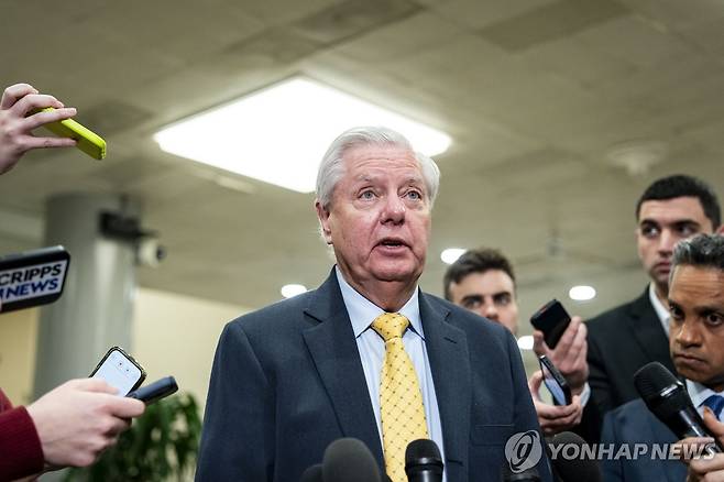 린지 그레이엄 상원의원 [UPI=연합뉴스. 재판매 및 Db 금지]