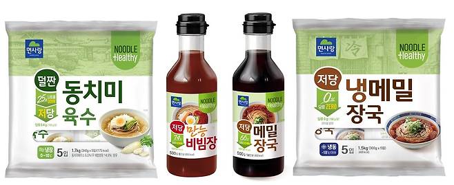 면사랑이 나트륨과 당류 부담을 낮춘 ‘누들 헬시’ 신제품 4종을 출시했다. 사진 면사랑