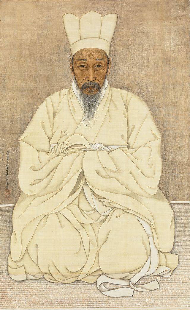 석지 채용신,〈간재 전우 초상(⾉齋 ⽥愚 肖像)〉  ink and color on silk, 59.3×96.8cm, 1920.5.,  추정가 7천만 원 ~ 1억 5천만 원  *재판매 및 DB 금지