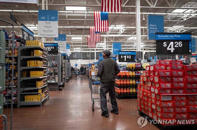 미 시카고의 한 마트에서 장을 보는 시민 [AFP=연합뉴스 자료사진. 재판매 및 DB 금지]