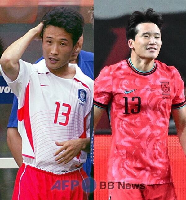이을용(왼쪽)·이태석. ⓒAFPBBNews = News1