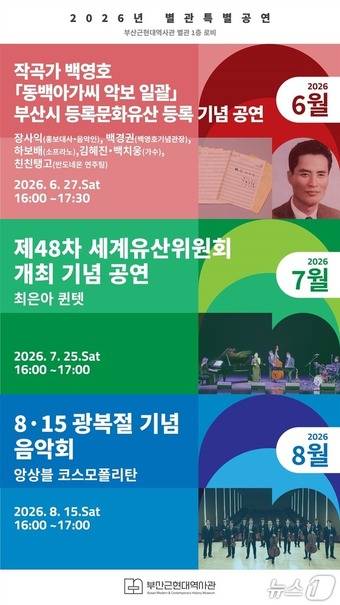 2026년 부산근현대역사관 별관 특별 공연 포스터.(부산시 제공. 재판매 및 DB금지)