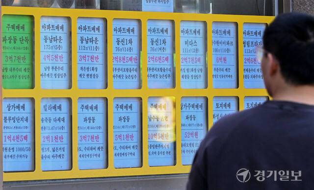부동산 매물을 보고 있는 시민. 경기일보DB