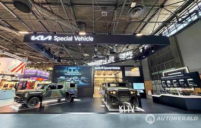기아가 세계 최대 규모의 방위산업 전시회인 'Eurosatory 2026'에 참가해 다양한 군용차량을 선보인다. (기아)