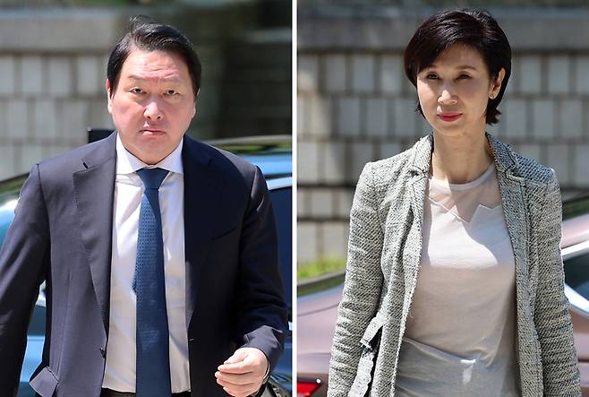 재산분할 2차 조정 출석하는 최태원-노소영. 2026.6.15 / 사진=연합뉴스