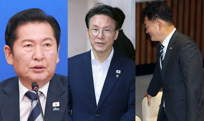 정청래 대표, 김민석 국무총리, 송영길 의원./연합뉴스