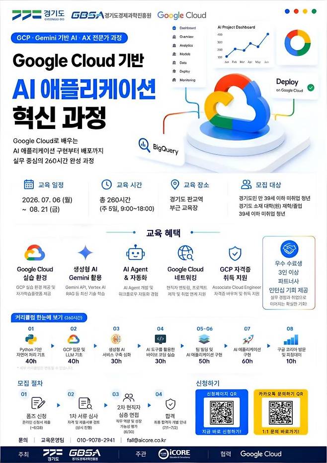 경기도경제과학진흥원이 기업 수요에 맞는 디지털 인재를 양성하기 위해 '인공지능(AI) 전문인력 양성 사업' 교육생을 이달 30일까지 모집한다. 사진은 안내 포스터
