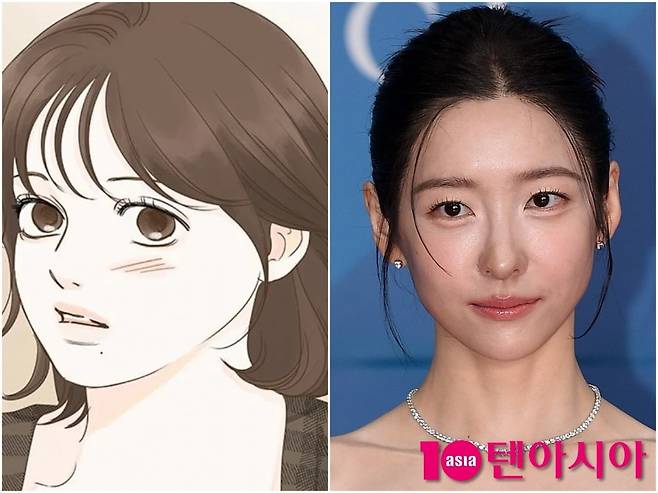 배우 박지현이 데뷔 10년 차에 첫 정통 로맨틱 코미디에 도전한다./사진=카카오웹툰 제공, 텐아시아DB