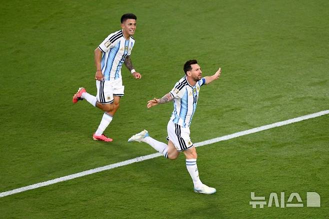 [캔자스시티=AP/뉴시스] 아르헨티나 남자 축구 대표팀의 리오넬 메시. 2026.06.16.