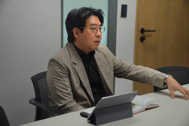 Lee Jang-wook, executive managing director at Meritz Securities’ InnoBiz Division during an interview at the company headquarters in Yeouido, western Seoul, on May 29. MERITZ SECURITIES
