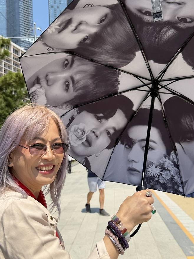 일본에서 날아왔다는 BTS 팬 / 사진=권효정 여행+ 기자