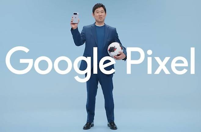 모리야스 하지메 감독이 출연한 일본 TV 광고. 유튜브 캡쳐