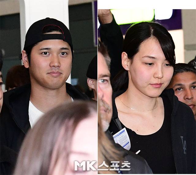 오나티와 아내 다나카 마미코. 사진= MK스포츠 DB